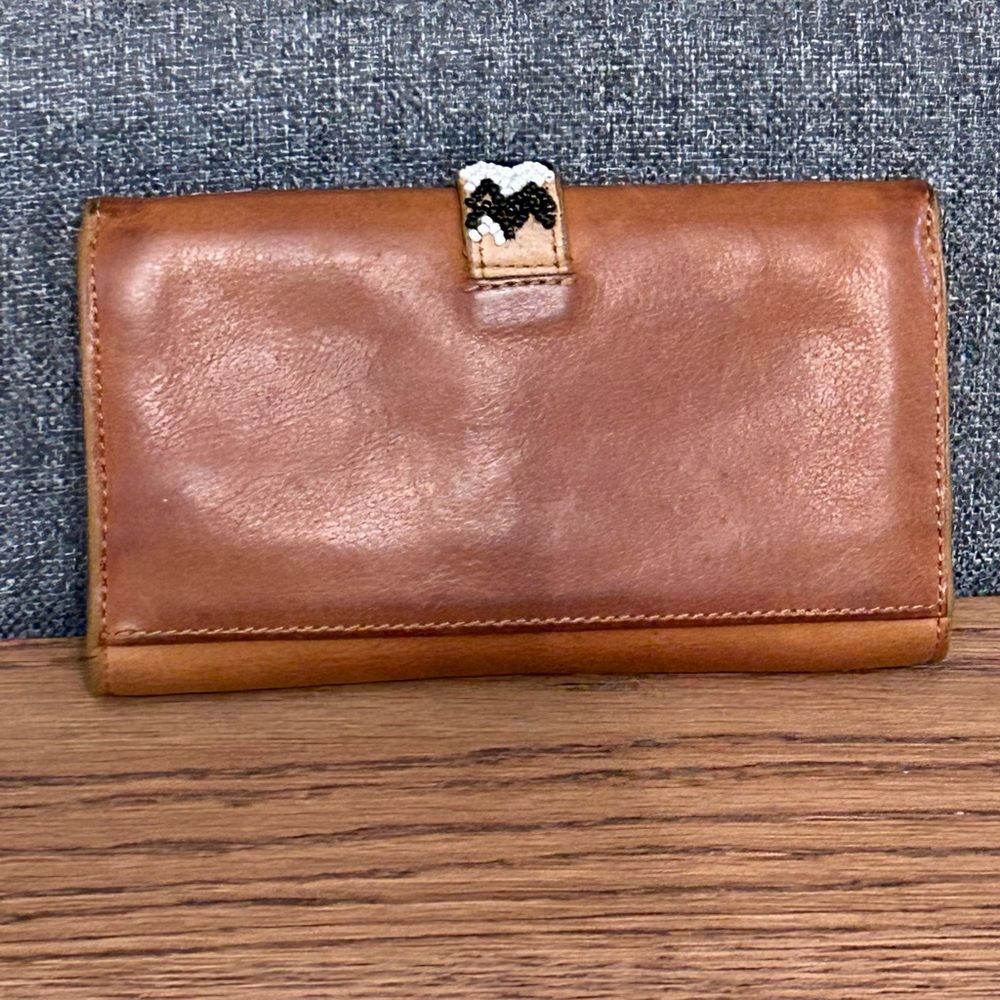Beaded Leather Wallet - Picture 3 of 7
